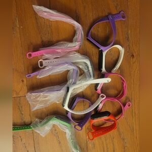 Kids Silicone Activity Tracker Bands - Pink, Purple, White, Red, Green, Black